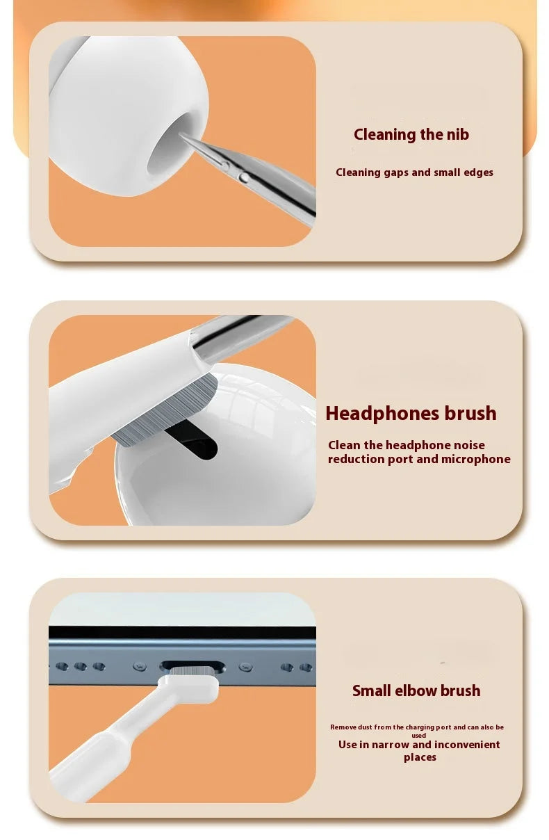 21-in-1 Electric Vacuuming Computer Multi-function Cleaning Brush Kit Camera Headset Keyboard Cleaning Supplies (with detergent)