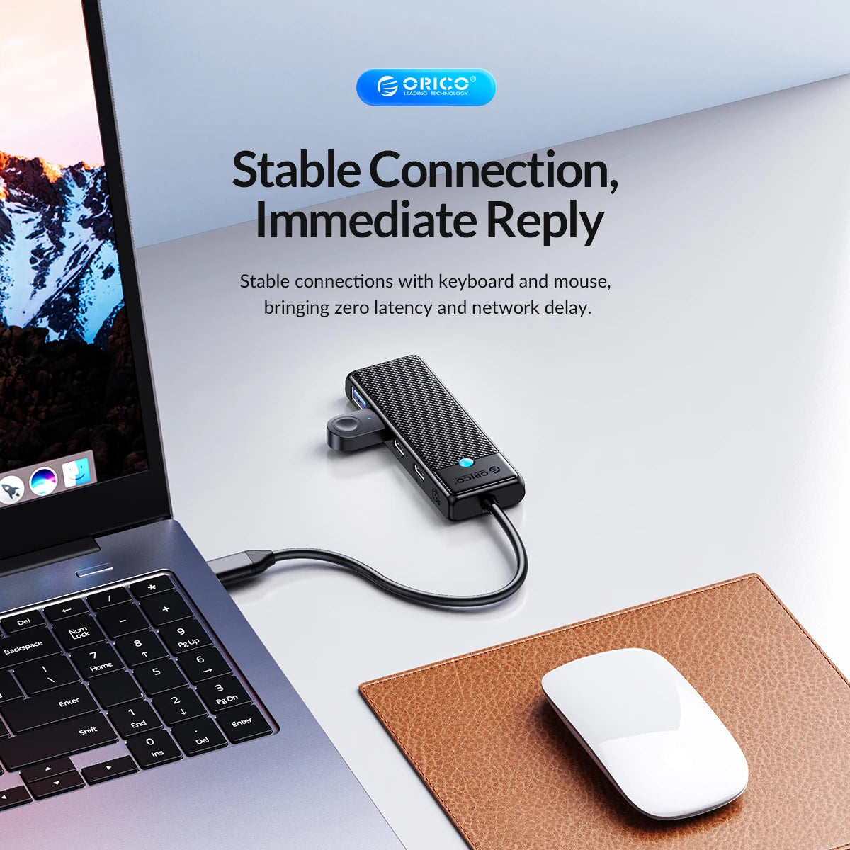 ORICO USB 3.0 HUB Adapter Port Extender PD100W Charging Port 5Gbps High-Speed Transmission hub