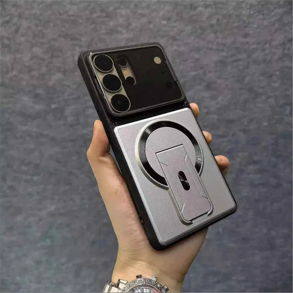Fashion Lens Protection Case for Samsung Galaxy S26 S25 S24 S23 Ultra A57 A56 A37 A36 A17 A16 Invisible Kickstand Magnetic Cover
