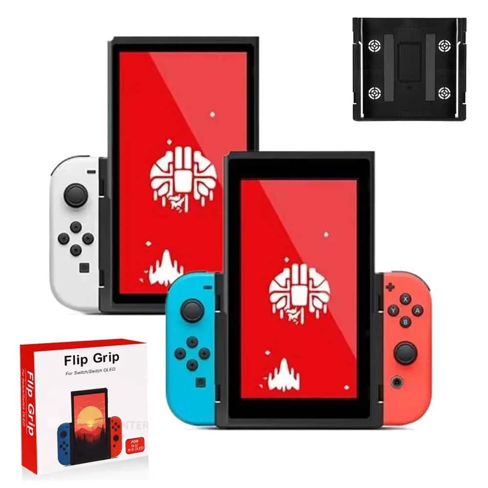For Nintendo Switch 1/OLED Game Console Vertical Bracket Grip Flip Controller Gamepad Accessories For Switch Handheld Joystick