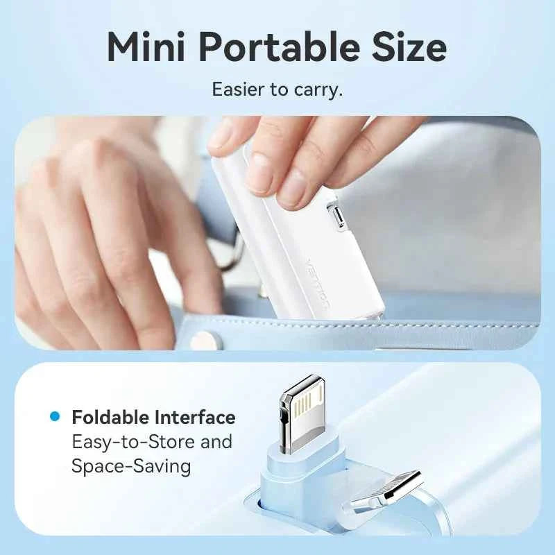 Vention Power Bank 4800mAh PD 22.5W Fast Charging Mini Portable PowerBank for iPhone 15 14 13Pro Max Xiaomi Huawei Phone Charger