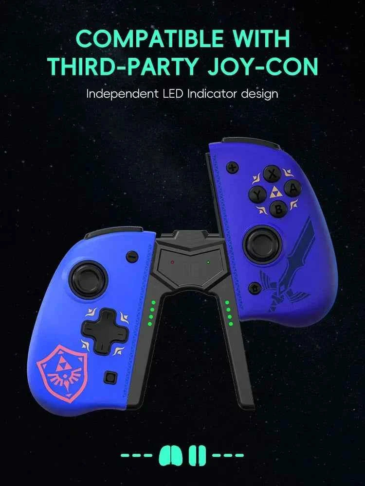 DATA FROG Charging Grip for Switch Controller, Joycon Charging Handle Bracket for Switch/OLED/Lite Game Console Accessories