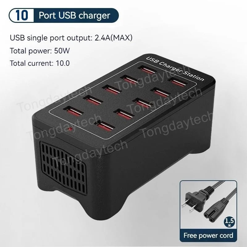 300W Universal Multi USB Charger Station 60 Ports Fast Charging Carregador for iPad iPhone 11 12 13 Pro Max Samsung Tablet 충전기