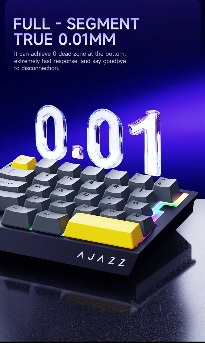 AK029 Wired Gaming Keyboard, 20 RGB Modes, 29 Keys, Hot-Swappable, Aluminum Panel
