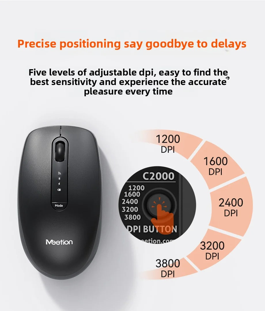 2.4G/Bluetooth Dual-Mode Wireless Keyboard And Mouse Combo,Full-Size Rechargeable Keyboard Mouse Set For Windows PC Office Work