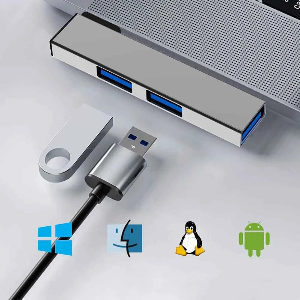 3 in 1 USB Docking Station OTG USB 3.0/Type-C 3.0 To 3 USB USB HUB Type C HUB Speed 5.0Gbps 3 Port for PC Computer Laptop