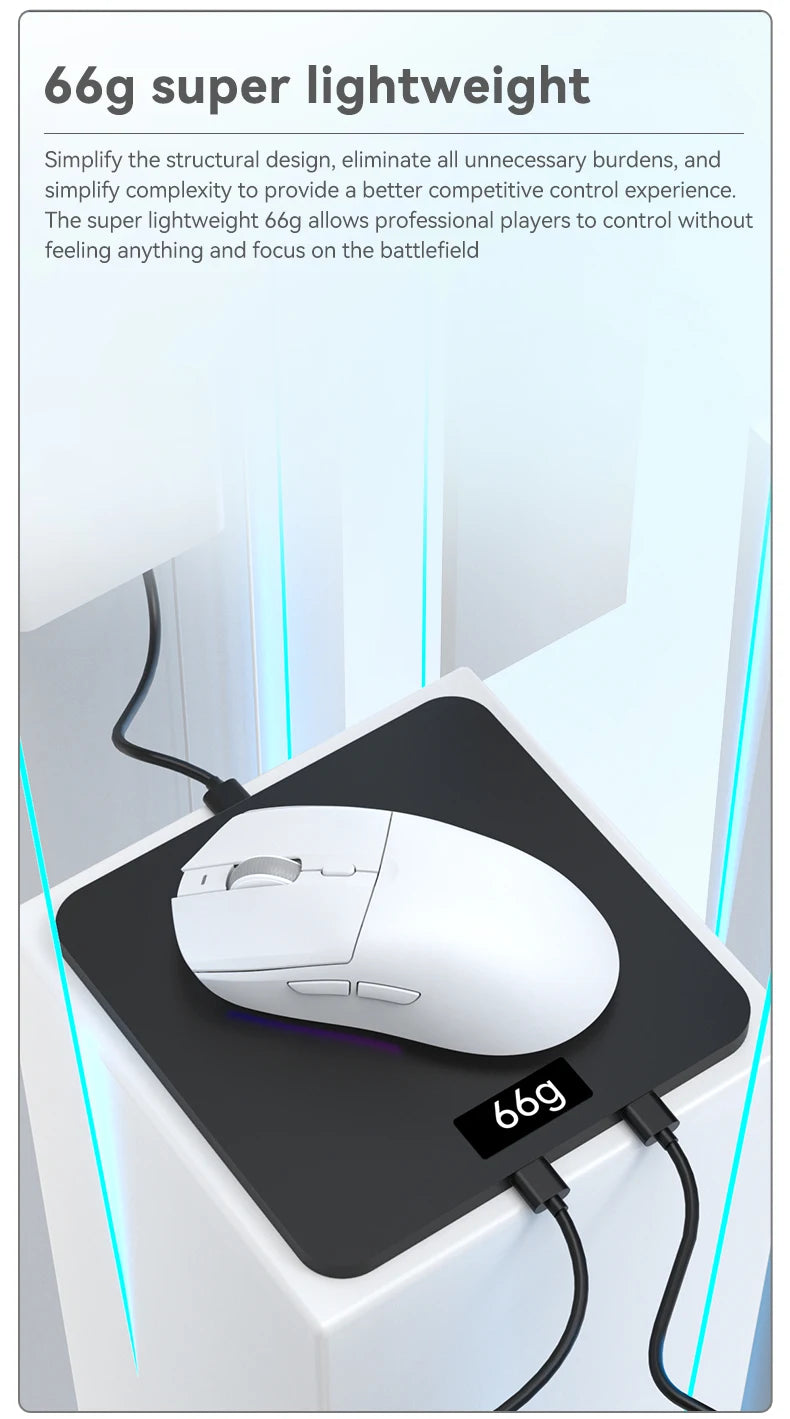 AJAZZ AJ139 V2 MC Magnetic Wireless Mouse, Ergonomic & Lightweight, for PC Gaming and Office Use, PAW3395 Sensor