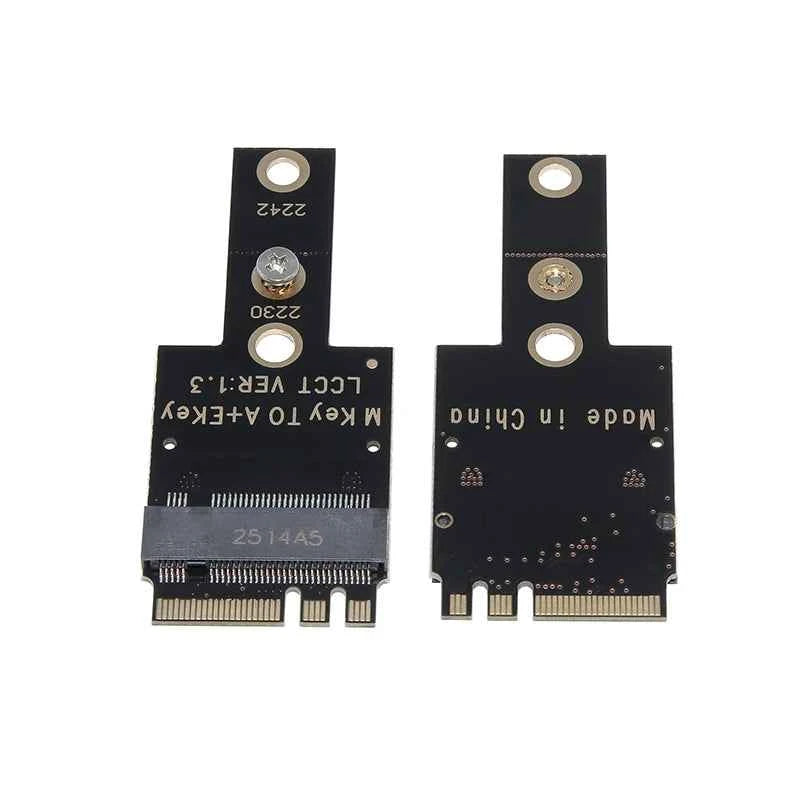 M.2 WiFi Wireless Network Card A+E Key Bit to 2230 2242 NVME Hard Drive M.2 NGFF SSD Adapter Card for Mini PC