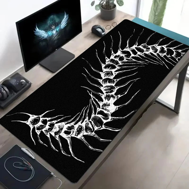 Anime Black Centipede XXL Gaming Mouse Pad Non-slip Stitched Edge Large Desk Mat Keyboard Carpet For Gamer Laptop Desktop