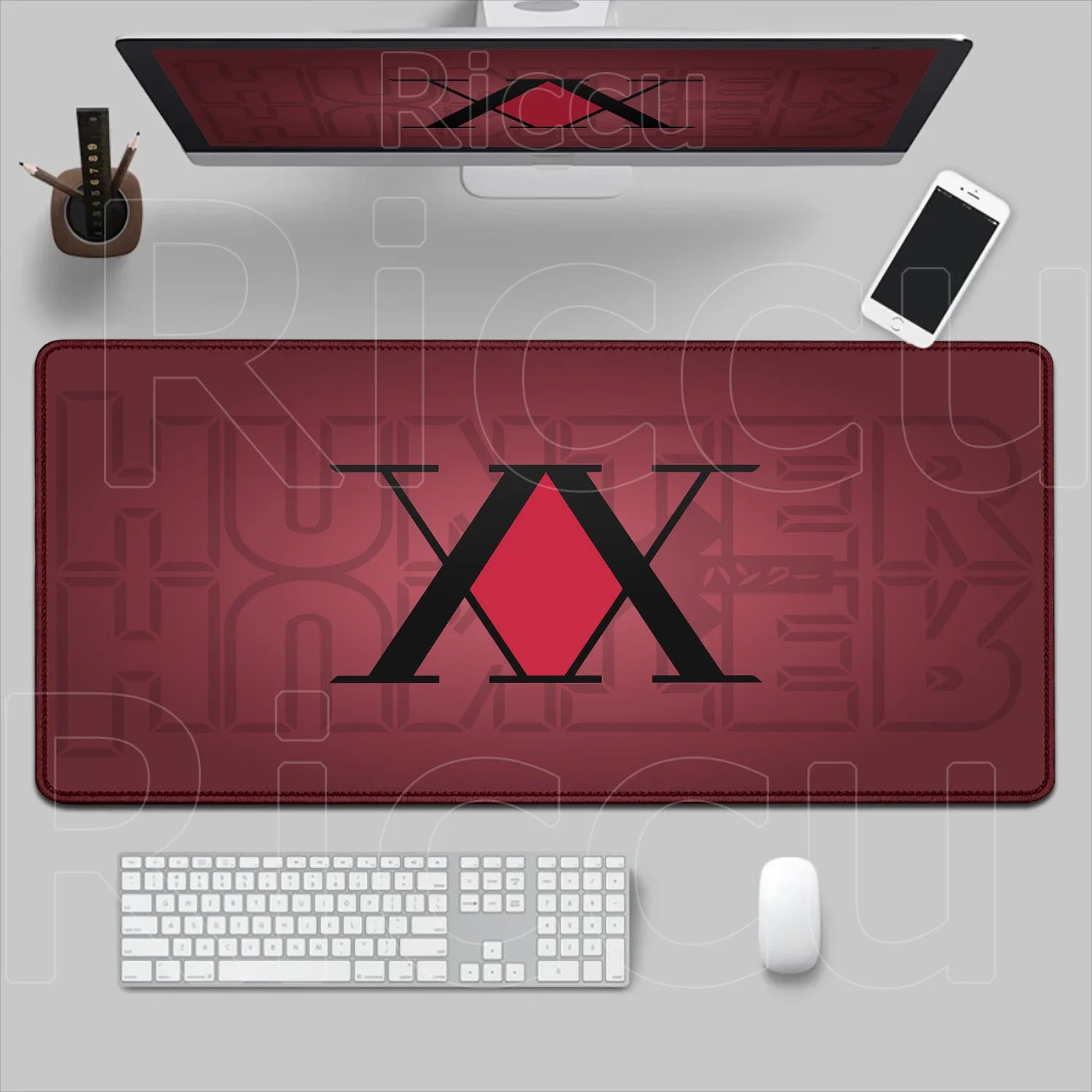 New Hxh Large Mousepad Hunter X Hunter Mouse Pad XXL Gaming Accessories Office Gamer Keyboard Desk Mat Non-Slip Laptop Anime Rug