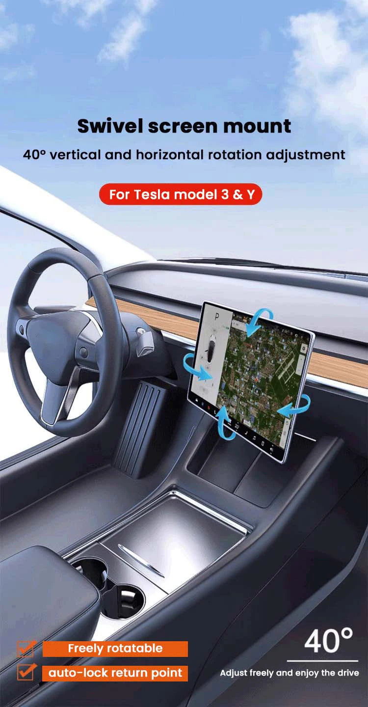 2026 New V2 Screen Swivel Mount Kit 4-Direction Rotation Bracket for Model 3 / Y/ 3 Highland / Y Juniper LHD Holder Accessories