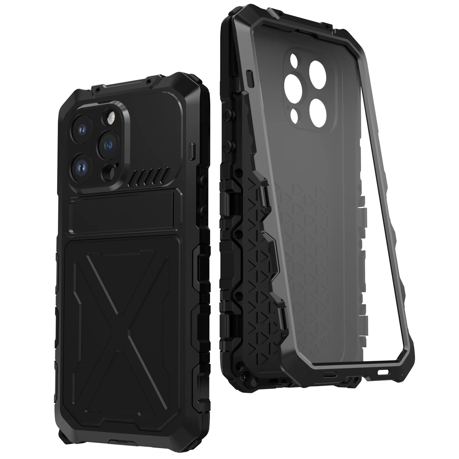 for iPhone 14 Pro Max Case Heavy Duty Protection Armor Metal Aluminum Phone Case for iPhone 14 Pro Max 14 Plus Shockproof Cover