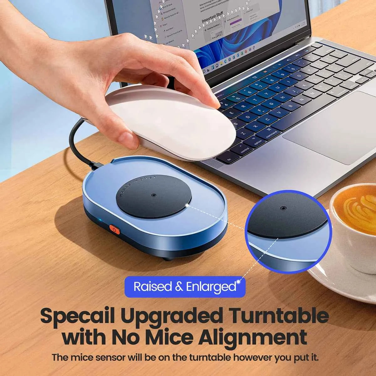Virtual Mouse Mover Anti-sleep Automatic Movement To Prevent Computer Lock Screen With ON/OFF Switch Undetectable Mouse Jiggler
