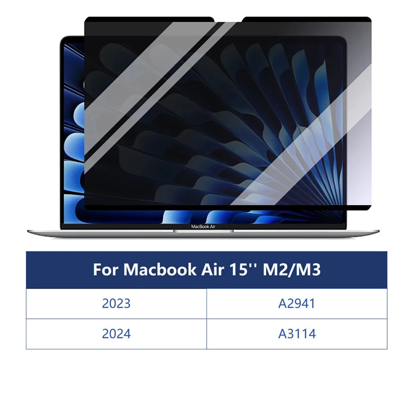New Magnetic Privacy Filter for Macbook Air 13 Air 15 M3 M2 M1 Pro 13 14 16 Inch Screen Protector Film Anti-spy Anti-peep/Glare