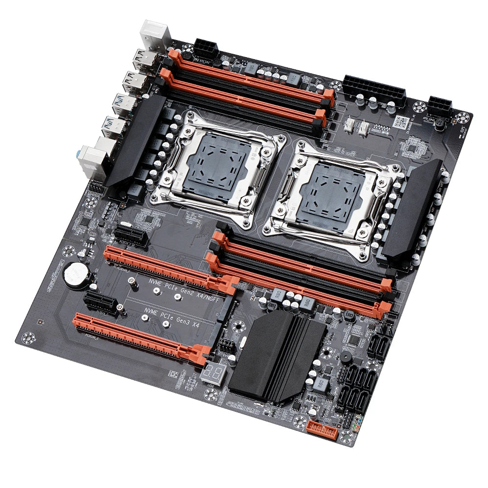 MOUGOl X99 Dual CPU Gaming Motherboard Set lntel Xeon E5 2680 V4&DDR4 64GB (4*16GB) LGA2011-3 M.2 NVME for Server Computer Host - WinSupport Tech