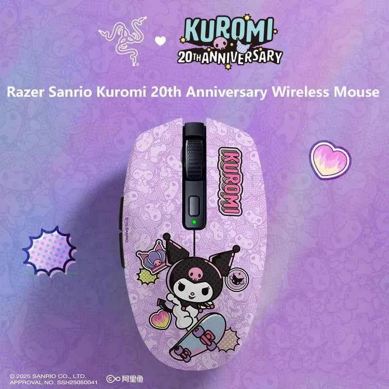 Razer Sanrio Kuromi 20th Anniversary Wireless Mouse Dark Night Sweetheart Edition Dual Wireless Mice 18K DPI Optical Sensor