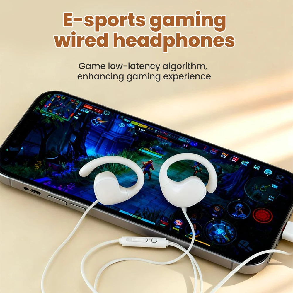 Type C Wired Over-Ear Headphones With Microphone for Music 3.5mm Digital Audio Headphones Not In-ear Type