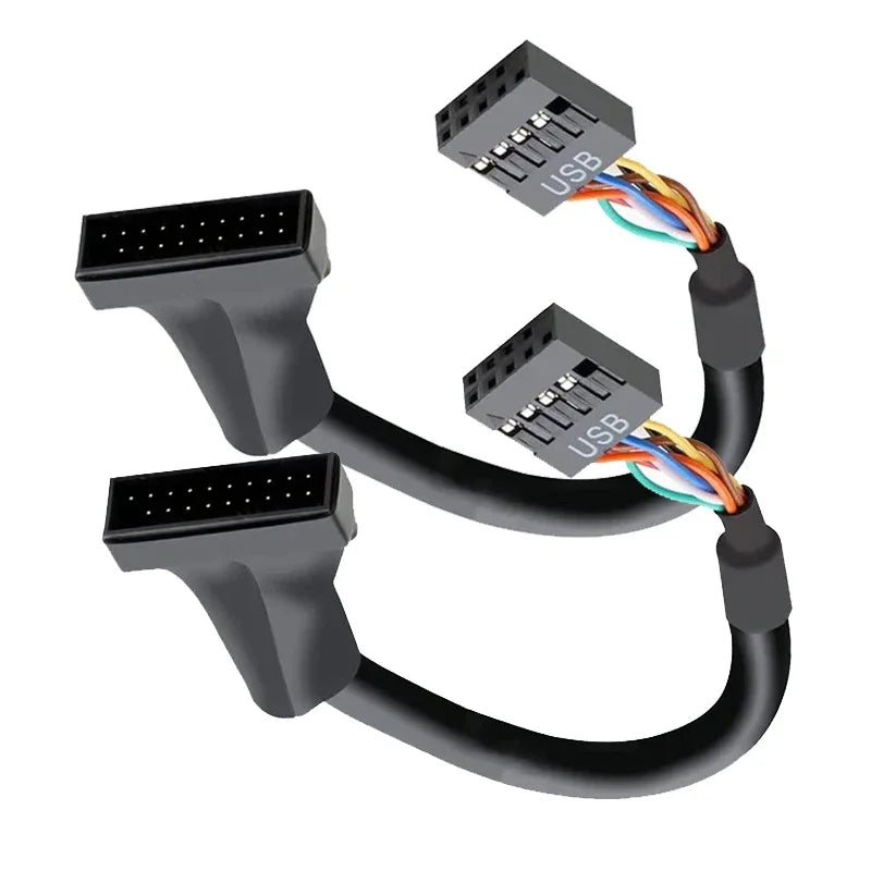 Internal USB 3.0 19-Pin To USB 2.0 9-Pin Female-Male Connector Motherboard Adapter Converter Cable for Desktop Data Transmission