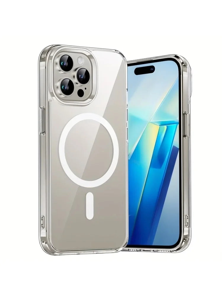 Phone Case - This new magnetic high transparency PC phone case provides complete protection and is compatible with wireless charging, suitable for iPhone 13 to 17, including Pro and Pro Max versions