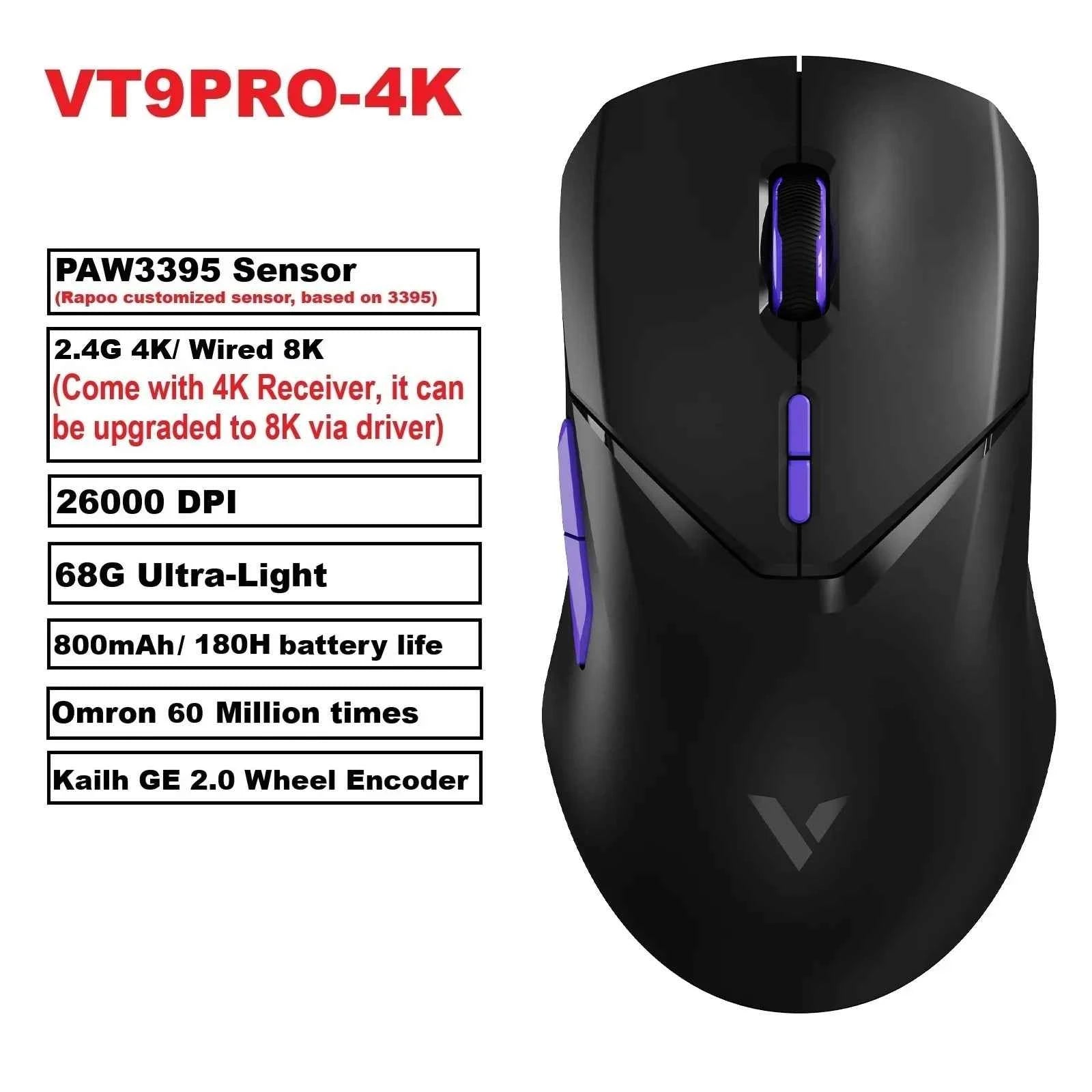 RAPOO VT9PRO Wireless Gaming Mouse