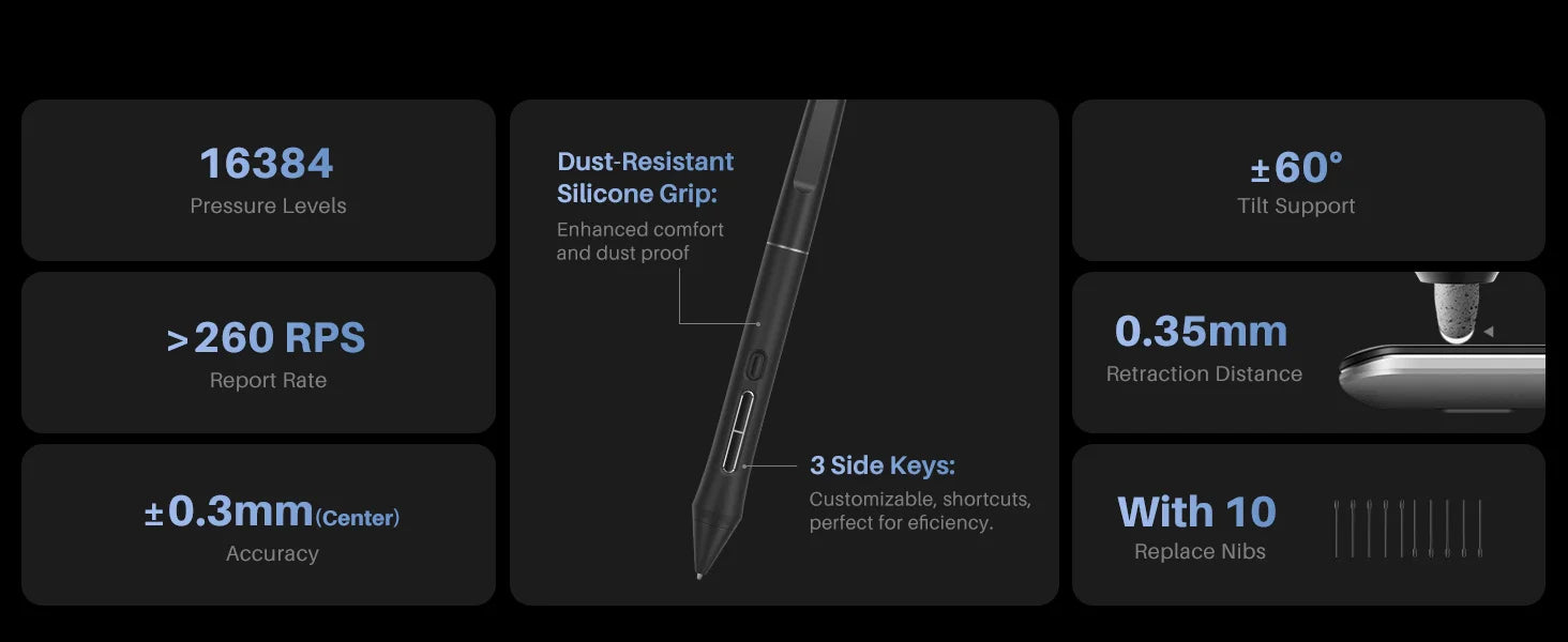 Huion Kamvas 22 Gen 3 New Graphics Tablet 2.5K Screen 90Hz Display PenTech 4.0 16K Pressure Stylus Canvas Glass 2.0 for Drawing