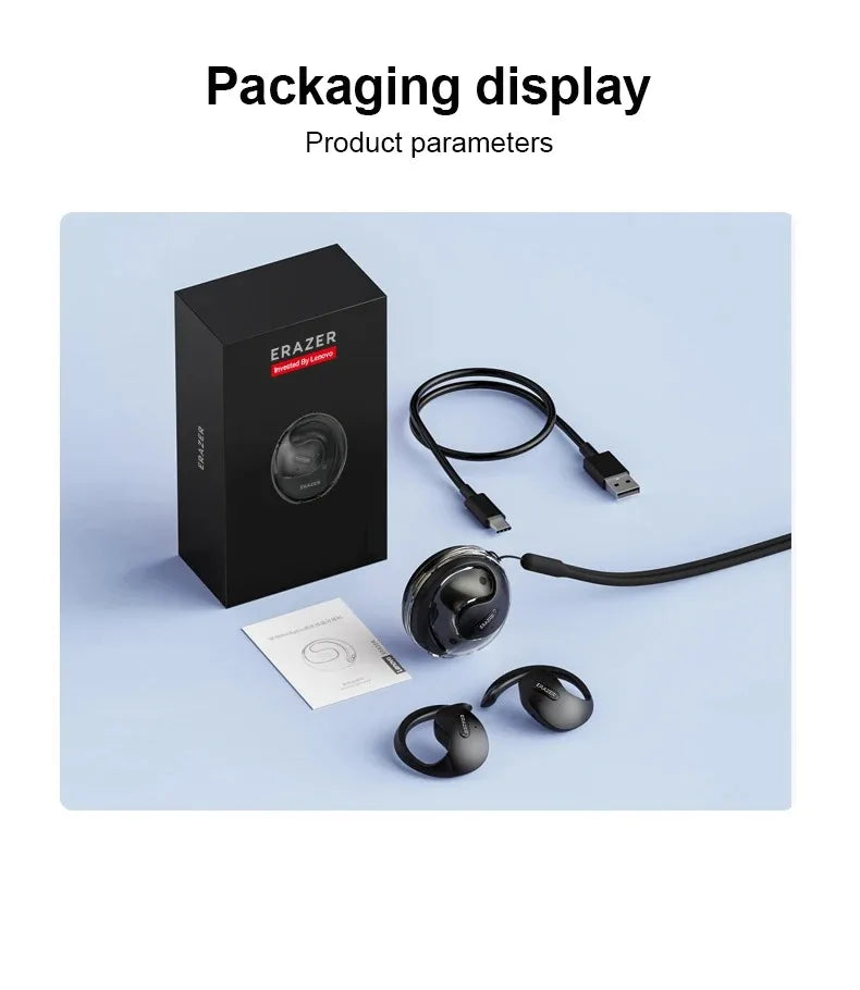 Lenovo OWS Bluetooth Headset X15Pro Open Wireless Ear Hook Headphones Outdoor Sport Gaming Earphone Noise Reduction with Mic