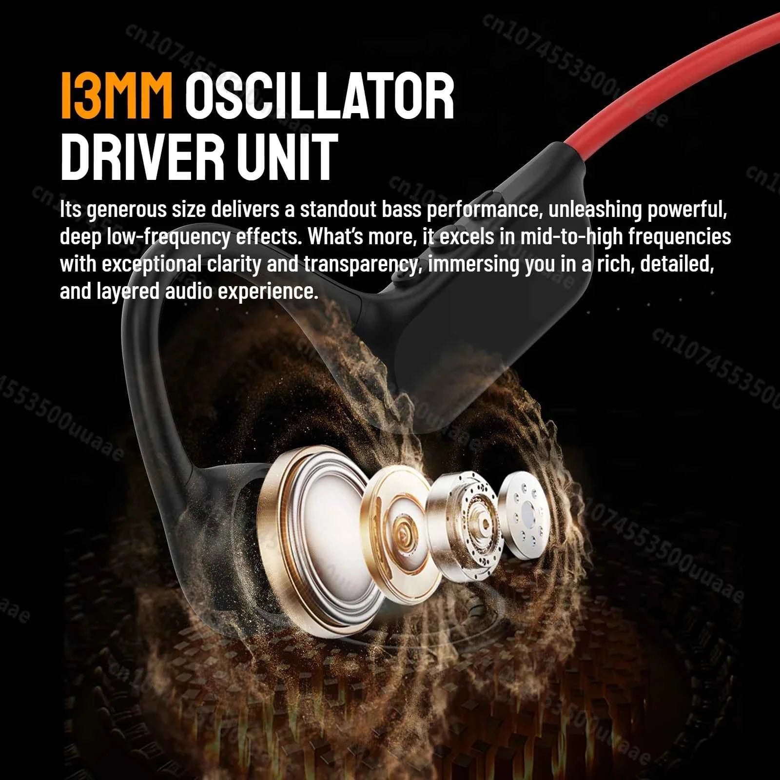 Monster XB01 Bone Conduction Bluetooth 6.0 Headphone HiFi Stereo Wireless Earphones IP56 Dust/Water Resistance Sports Earhook
