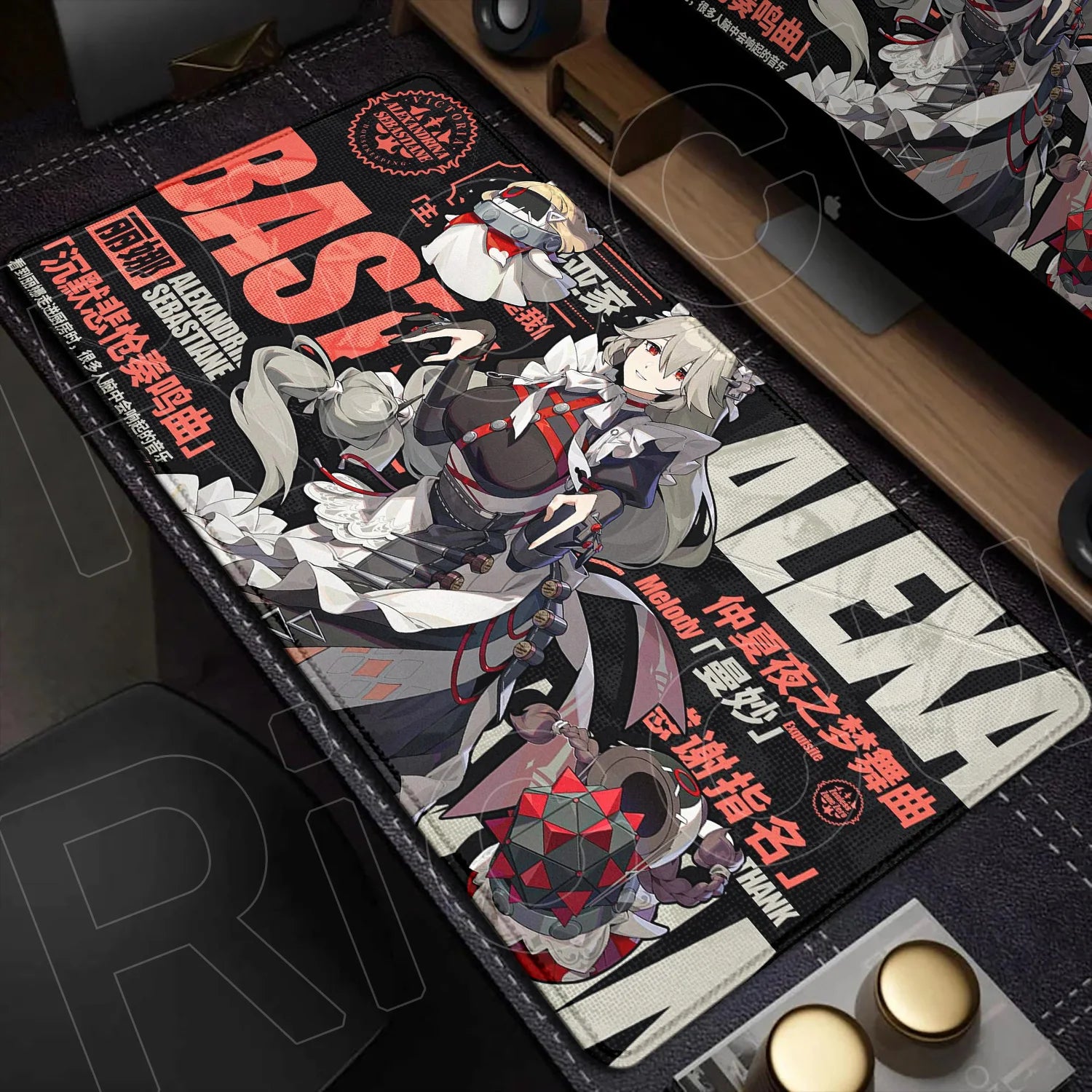 Hot Game Zenless Zone Zero New Mousepad 900x400mm Laptop Non-slip Keyboard Desk Pad XXL Anime Girl Hoshimi Miyabi Rubber Playmat