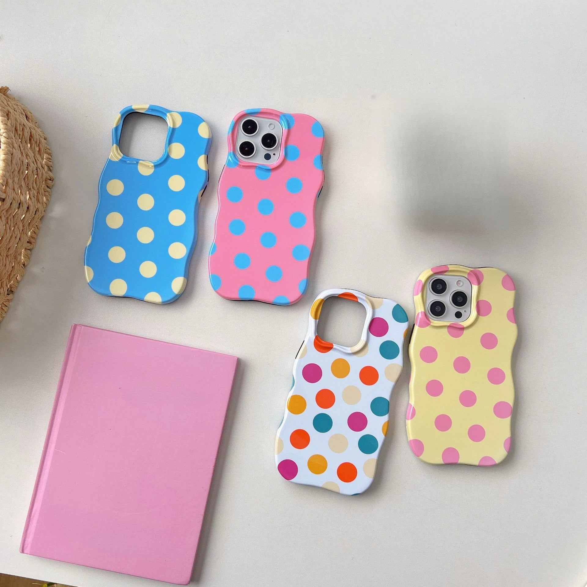 Pastel Polka Dot Phone Case - Compatible with iPhone 17 Air/16 Pro/15 Pro Max/14/13/12/11