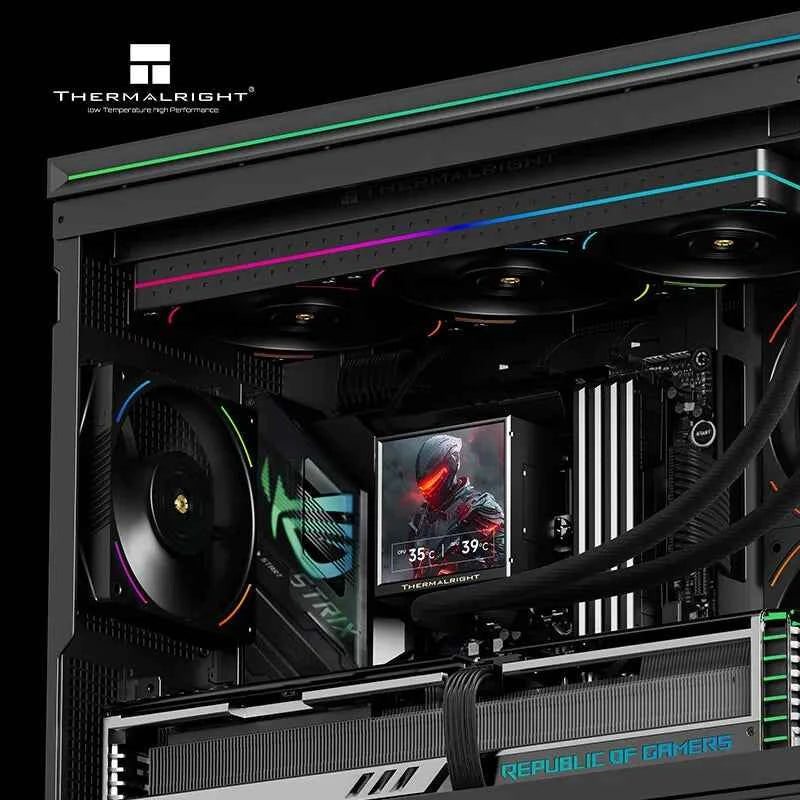 Thermalright PEERLESS VISION UB360 ARGB All-in-one water cold radiator,3.95-inch full screen/integrated fan/supports LGA1851/AM5