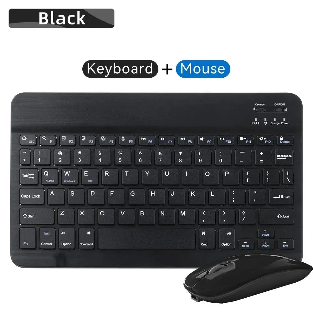 Tablet Wireless 10inch Keyboard For iOS Android Windows For iPad Huawei Samsung Teclado Bluetooth-compatible Keyboard and Mouse