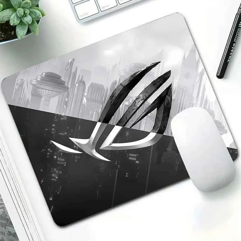 AS-US ROG Game Player Square Mousepad Small Size Home Desk Protector Mat Washable Desktop Mouse Pad Anti-slip Rubber Table Mats