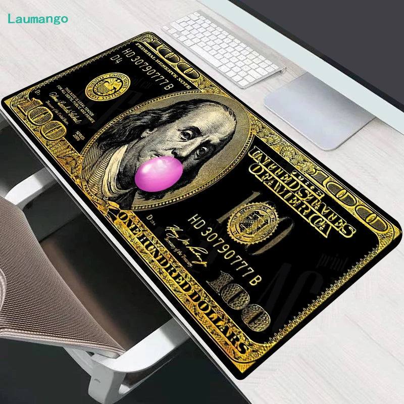 Gaming Laptop Dollar Printing Desk Mat Wrist Pad Mouse Pc Accessories Table Pads Deskmat Gamer Cabinet Keyboard Keycaps Mausepad