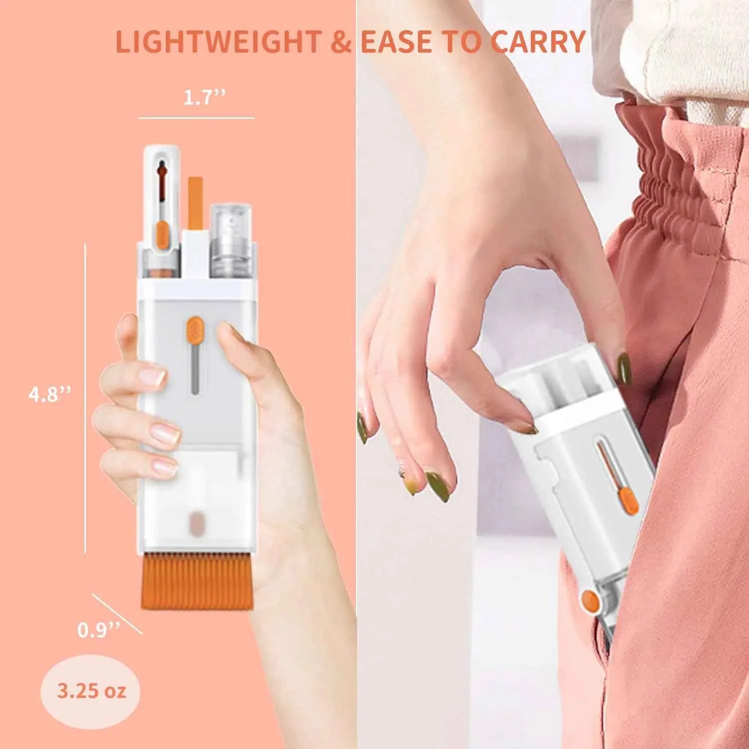 8 in 1 Keyboard Cleaning Brush Kit Phone Stand Earphone Cleaning Pen for Airpod 1 2 3 Cleaning Tool for Computer/MacBook/iPad