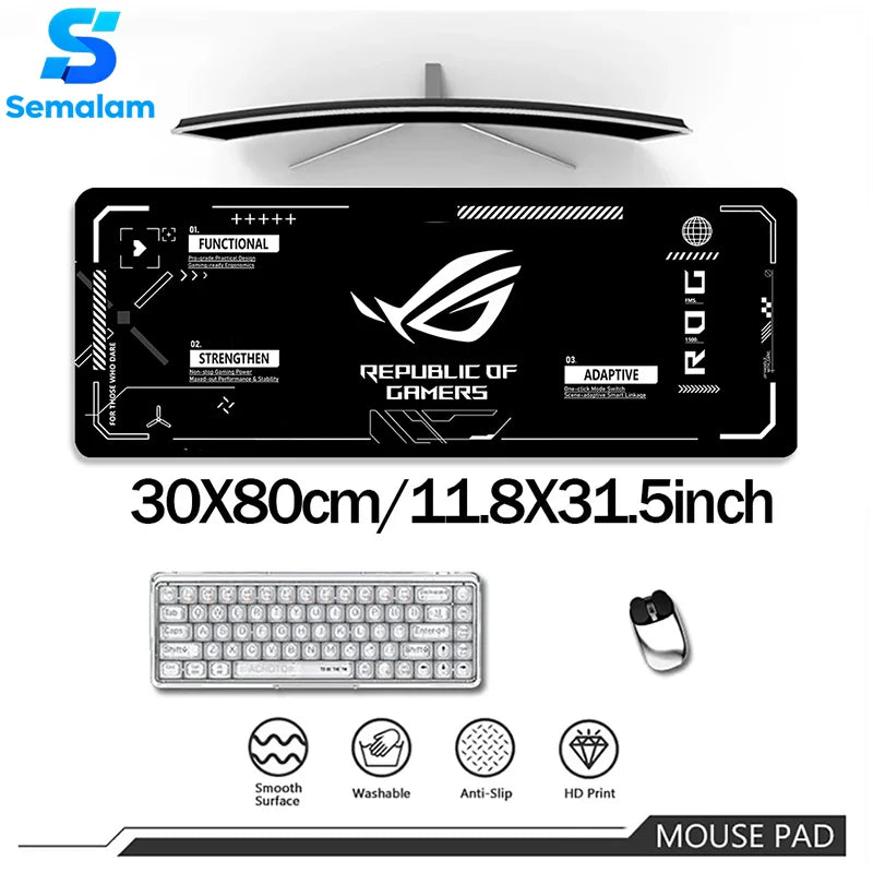 Gaming Mats Large Extended Pad for ASUS Rog Mouse Pad Gamer PC Computer Keyboard XXL Desk Mat Offices Interior Accessories Rug