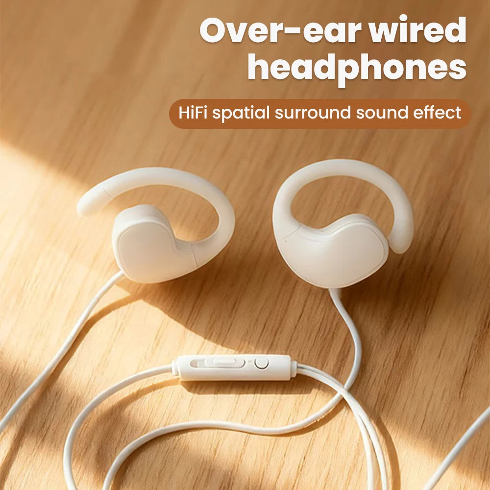 Type C Wired Over-Ear Headphones With Microphone for Music 3.5mm Digital Audio Headphones Not In-ear Type