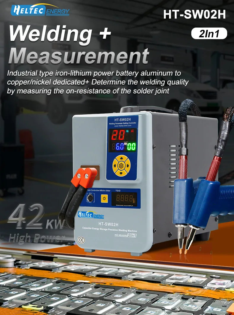 Heltec 21KW 36KW 42KW Capacitor Storage Battery Spot Welding Machine/Portable Small Spot Welder LED Display 0.5mm Thickness
