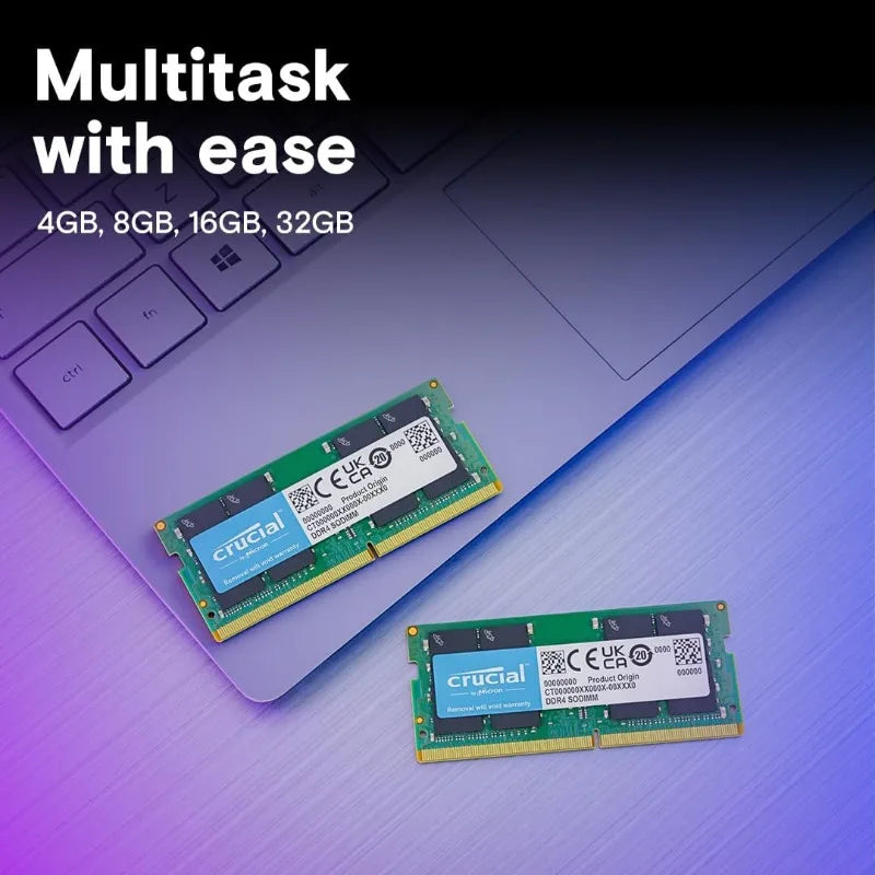 64GB DDR4 RAM Kit (2x32GB), 3200MHz (PC4-25600) CL22 Laptop Memory, SODIMM 260-Pin, Downclockable to 2933/2666MHz