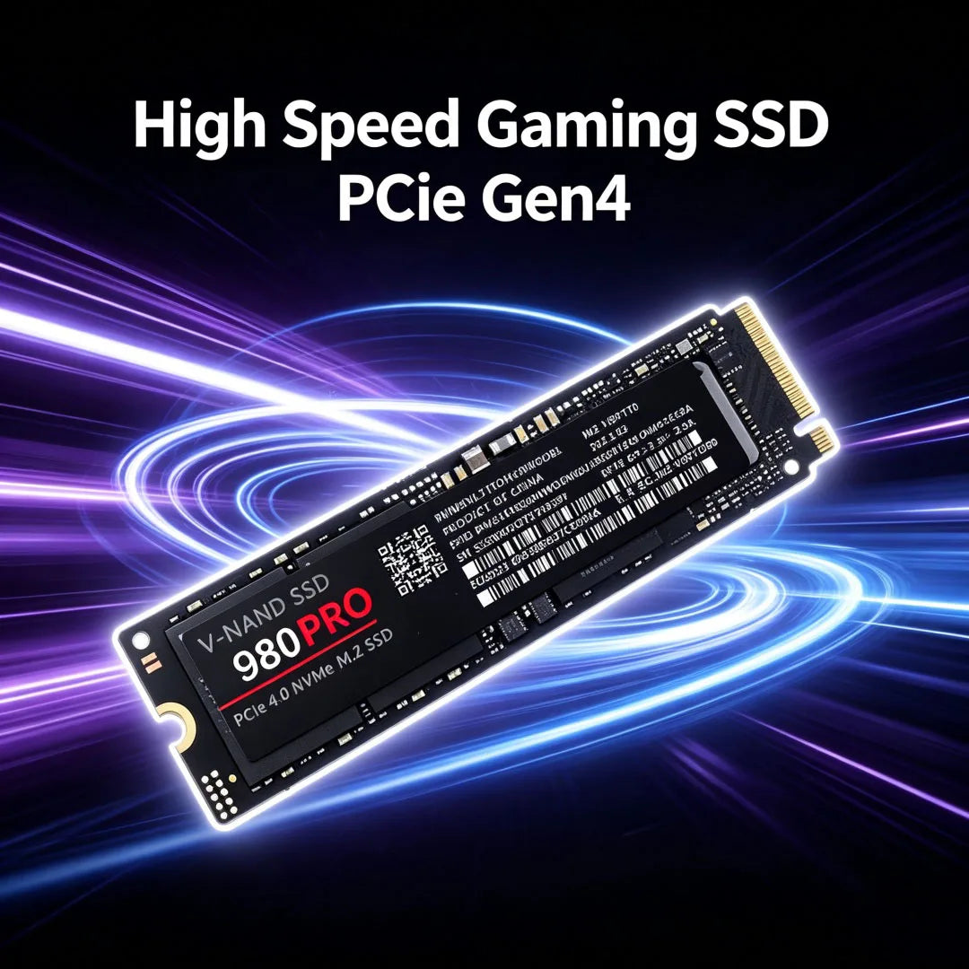 980 Pro M2 2280 NVMe High Speed SSD Hard Disk 1/2/4TB Option, High Read Write Speed Solid State Drive Perfect for PS5 Gaming Mac
