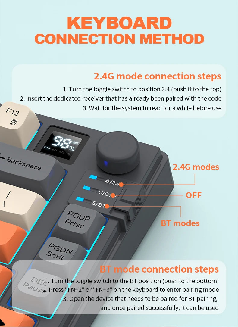 XUNSVFOX K920 Bluetooth Wireless Keyboard Mouse Set Dual Model Laptop Home Office Gaming USB Light Charging