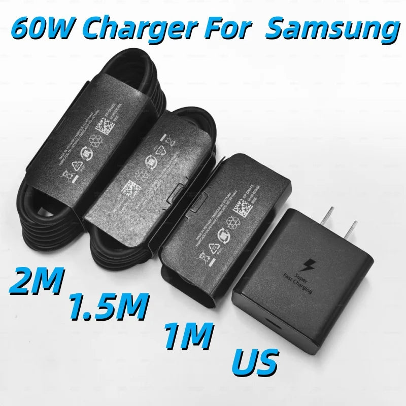 Samsung S26 Ultra original 60W Charger PD Type C Adapter EU Plug Fast Charge Samsung S25+ S25 S24 S23 S22 Ultra A57 Tab S10 S9