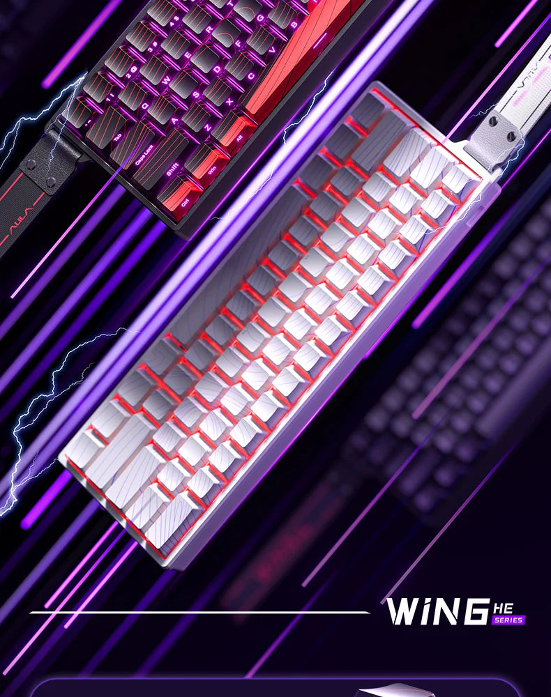 AULA WIN68 HE Esports Magnetic Switch Keyboard Rapid Trigger 8K Return RGB Hotswap 60% 68% Custom Game Keyboard