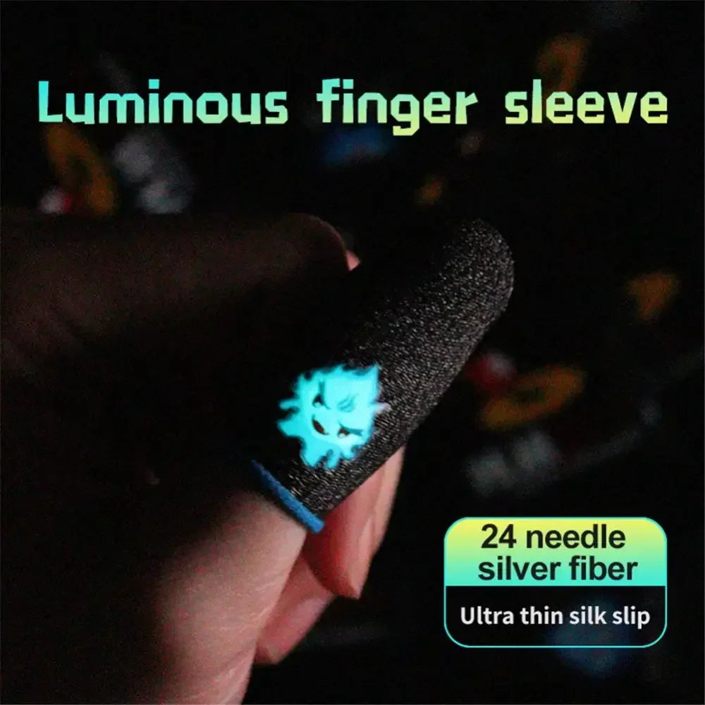 Breathable Touch Screen Finger Sleeves 1Pair | Anti-Sweat Mobile Gaming Thumb Gloves for PUBG Free Fire COD