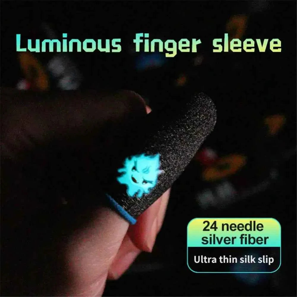 Breathable Touch Screen Finger Sleeves 1Pair | Anti-Sweat Mobile Gaming Thumb Gloves for PUBG Free Fire COD