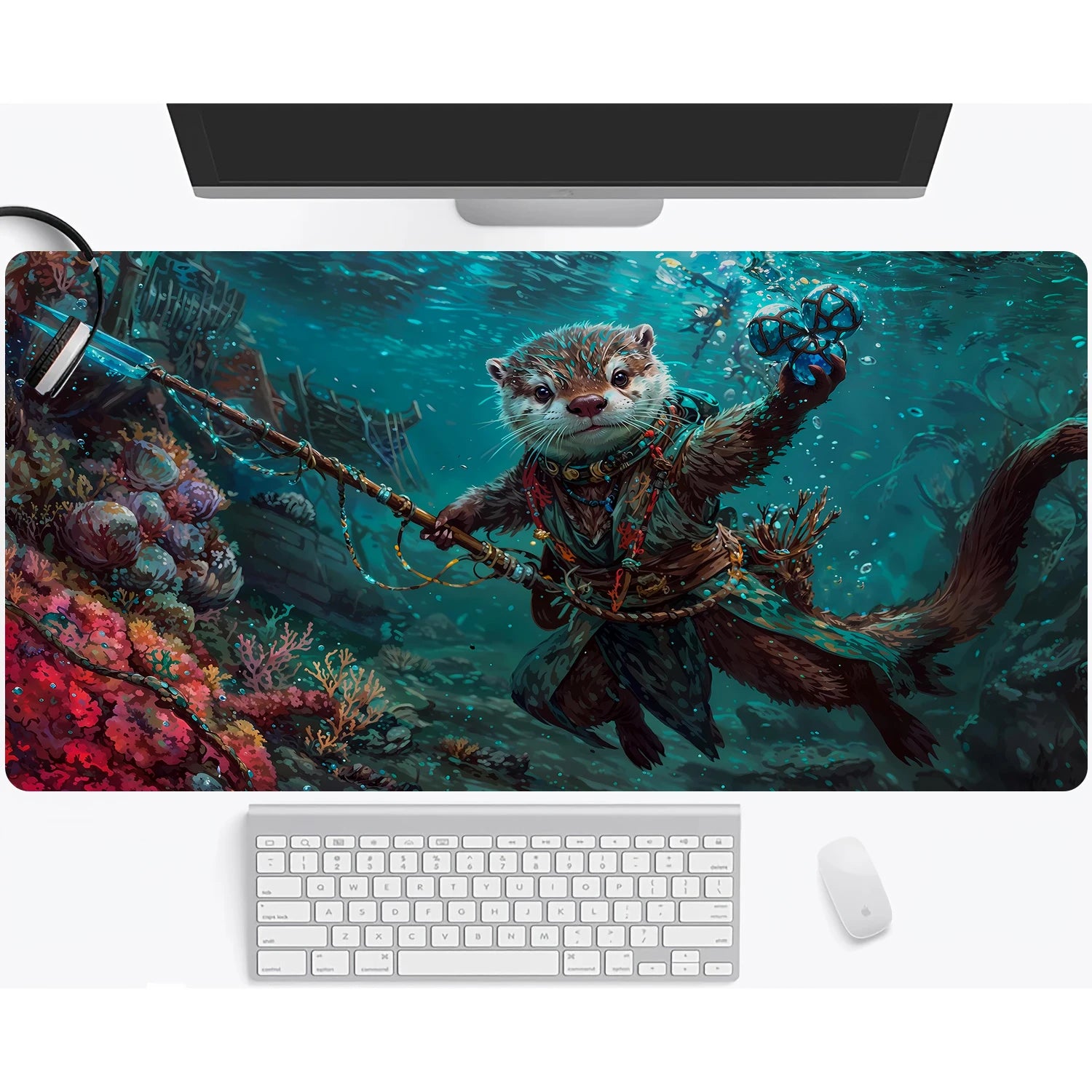 Magic playmat gathering gaming mats Frog Wizard theme anime desk mat Desk accessories 35X60cm mouse mat Raccoon tapete magic mat