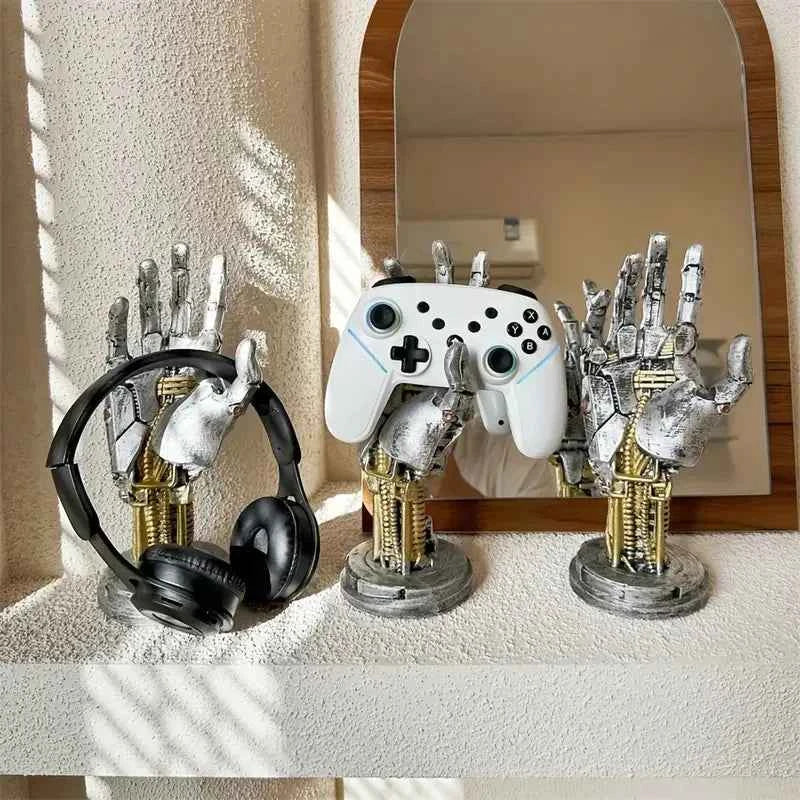 Futuristic Sci-fi Style Robotic Arm Decoration Gamepad Holder Boy Desk Cool Sense of Technology Ornament Key Jewelry Organizer