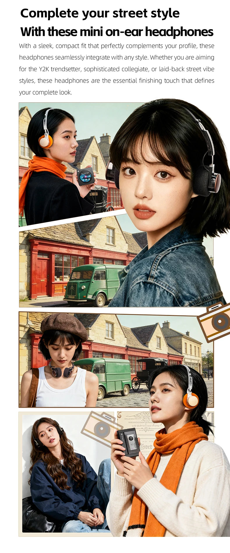 FIIO EH11 On-Ear Bluetooth Headphones, Powerful Bass & LDAC Hi-Res Audio, Lightweight Retro Design, 30H Battery, Dual Device & A