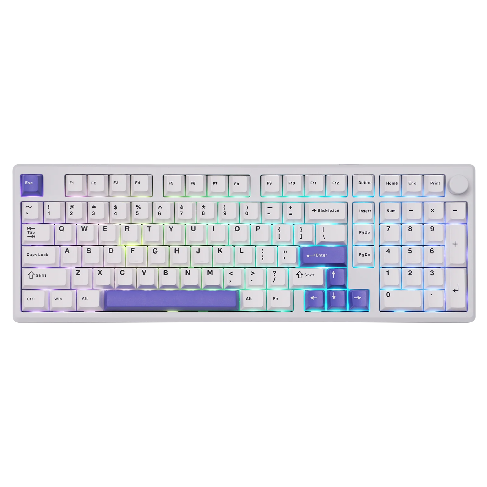 EPOMAKER Galaxy100 1800 ANSI US Layout QMK/VIA Wired/BT5.0/2.4Ghz Aluminum Mechanical Gaming Keyboard with Knob