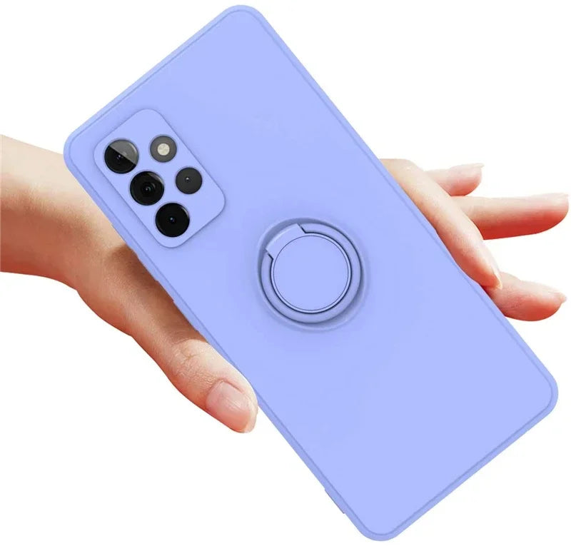 Armor Shock Cover with Magnetic Ring Holder for Samsung Galaxy S24 23 22 S21 S20FE Note 9 10 20 Ultra Plus Fall Proof Phone Case