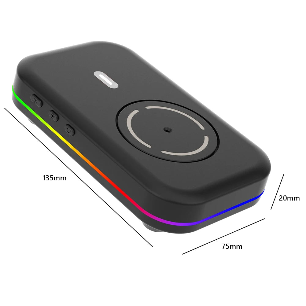 Undetectable Mouse Mover Jiggler 4 Modes Mouse Wiggler with Adjustable Interval Timer ON/Off Switch RGB Lights Keeps PC Active
